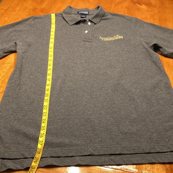 Lands End Appalachian State University Short Sleeve Collared Gray Shirt - Picture 6 of 10